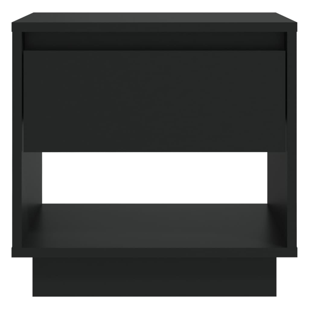 Bedside Cabinet Black 45x34x44 cm Engineered Wood