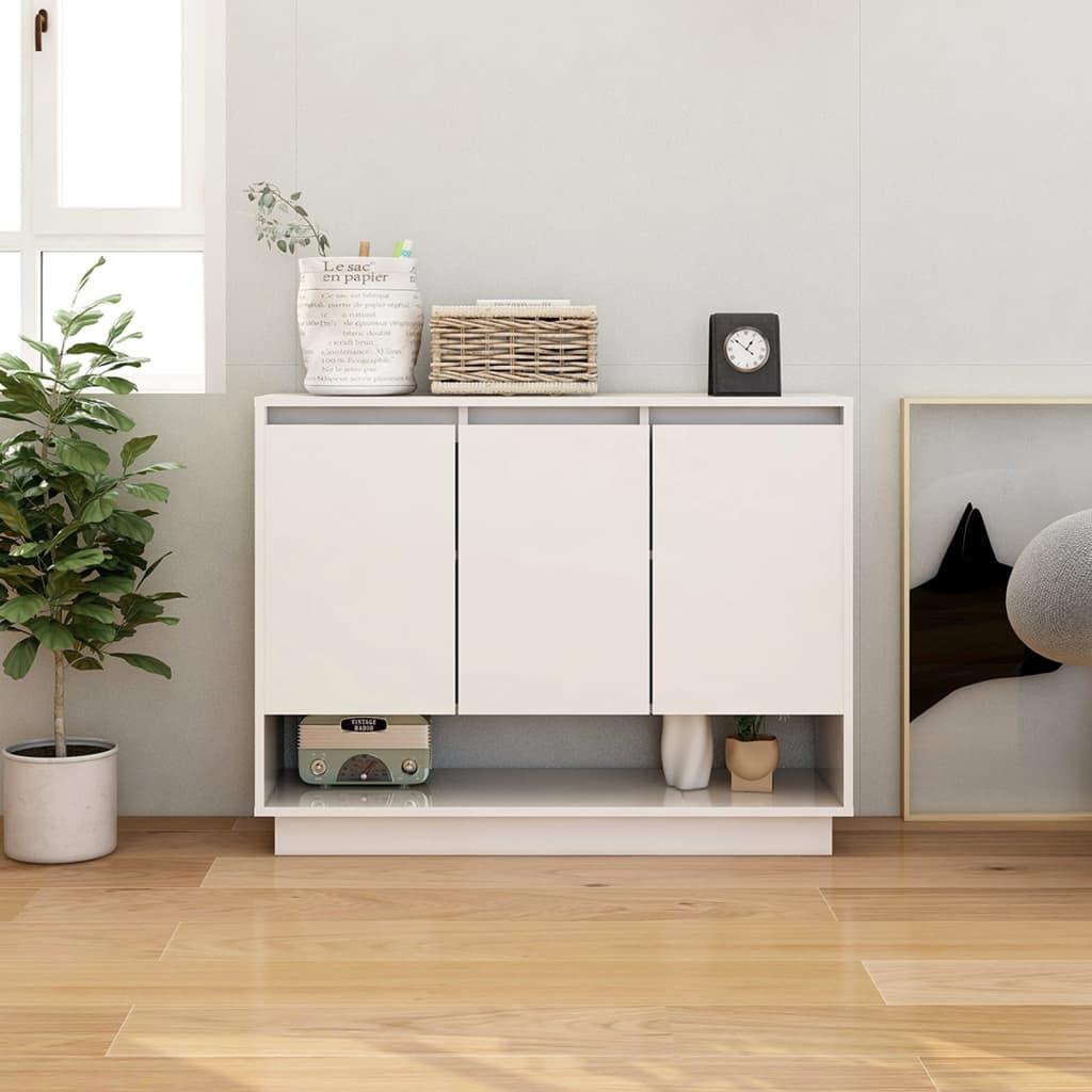 Sideboard White 97x31x75 cm Engineered Wood