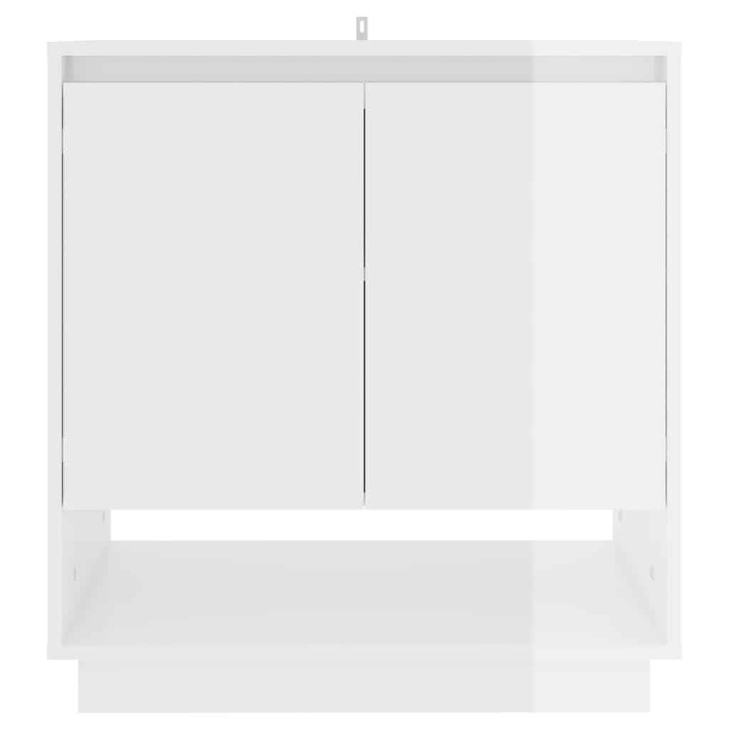 Sideboard High Gloss White 70x41x75 cm Engineered Wood