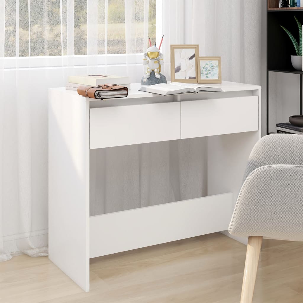 Console Table White 89x41x76.5 cm Engineered Wood