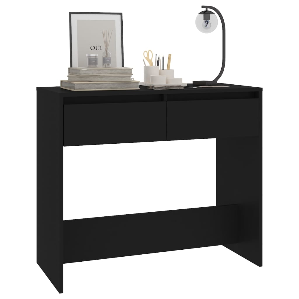 Console Table Black 89x41x76.5 cm Engineered Wood