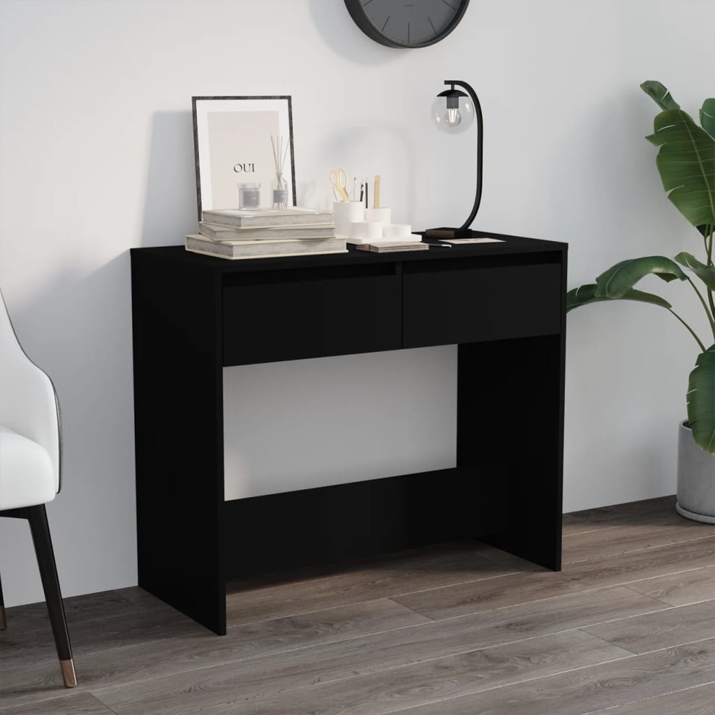 Console Table Black 89x41x76.5 cm Engineered Wood