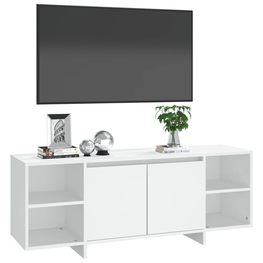 TV Cabinet White 130x35x50 cm Engineered Wood