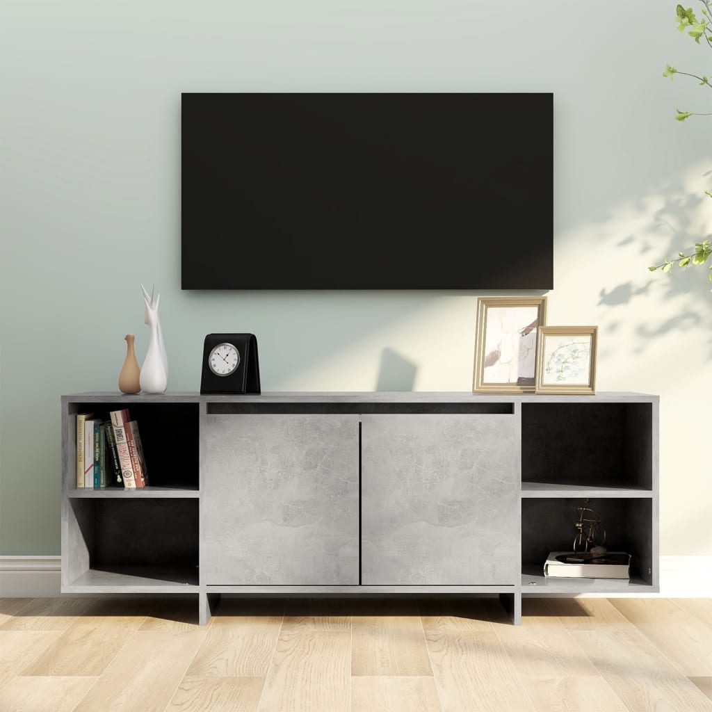 TV Cabinet Concrete Grey 130x35x50 cm Engineered Wood