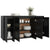 Sideboard Black 135x41x75 cm Engineered Wood