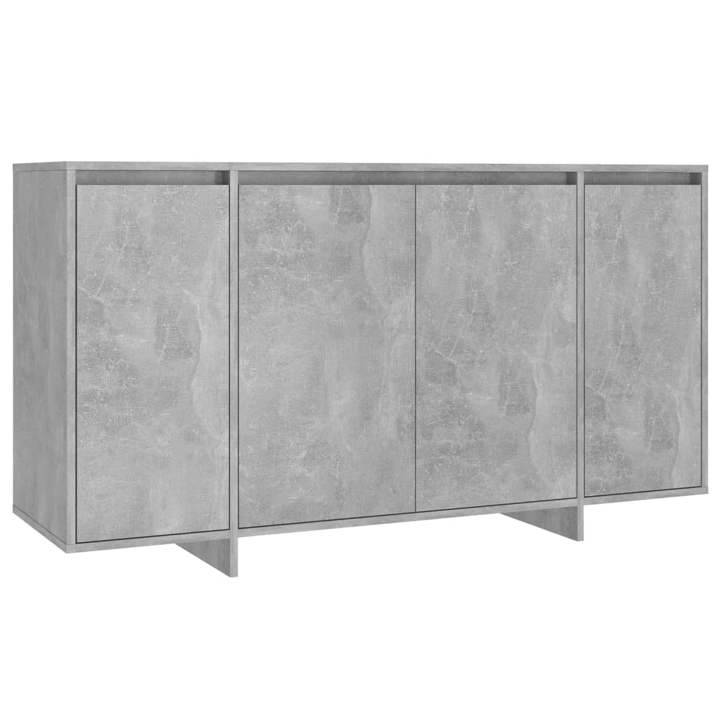 Sideboard Concrete Grey 135x41x75 cm Engineered Wood