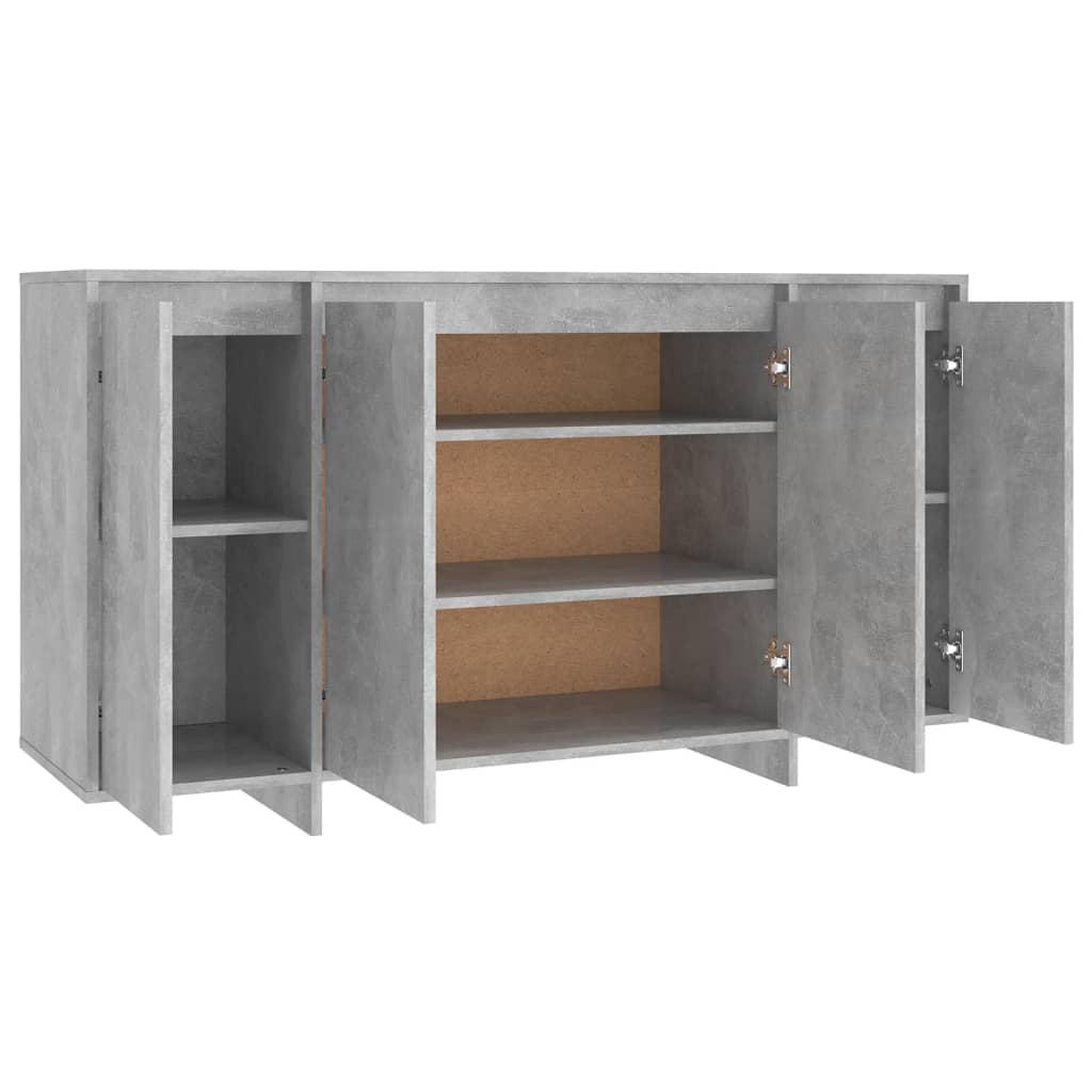 Sideboard Concrete Grey 135x41x75 cm Engineered Wood