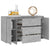 Sideboard with 3 Drawers Concrete Grey 120x41x75 cm Engineered Wood