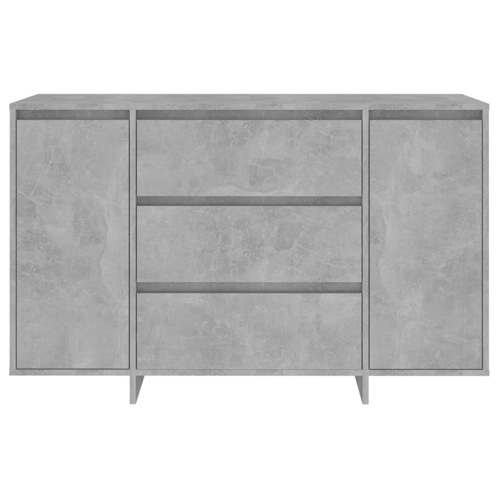 Sideboard with 3 Drawers Concrete Grey 120x41x75 cm Engineered Wood