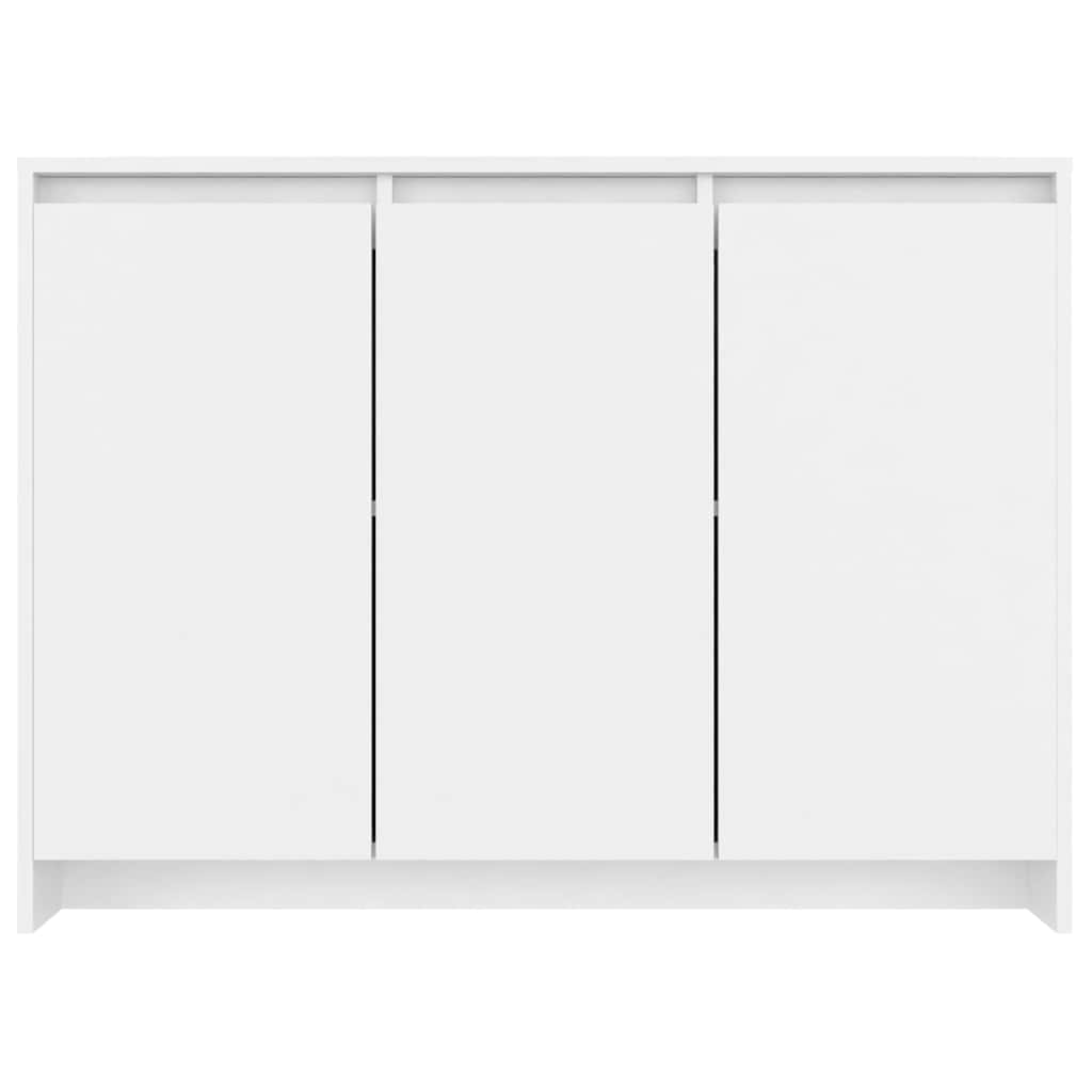 Sideboard White 102x33x75 cm Engineered Wood