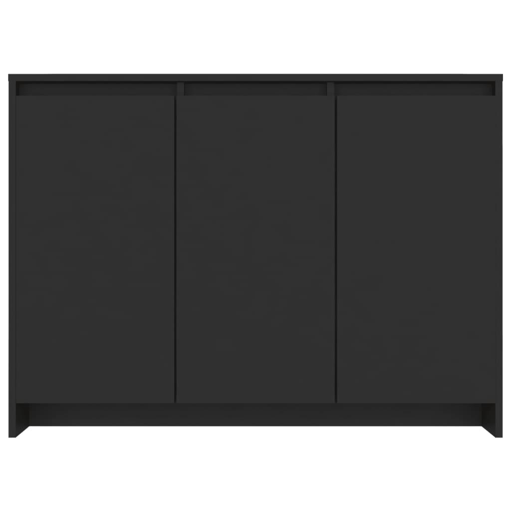 Sideboard Black 102x33x75 cm Engineered Wood