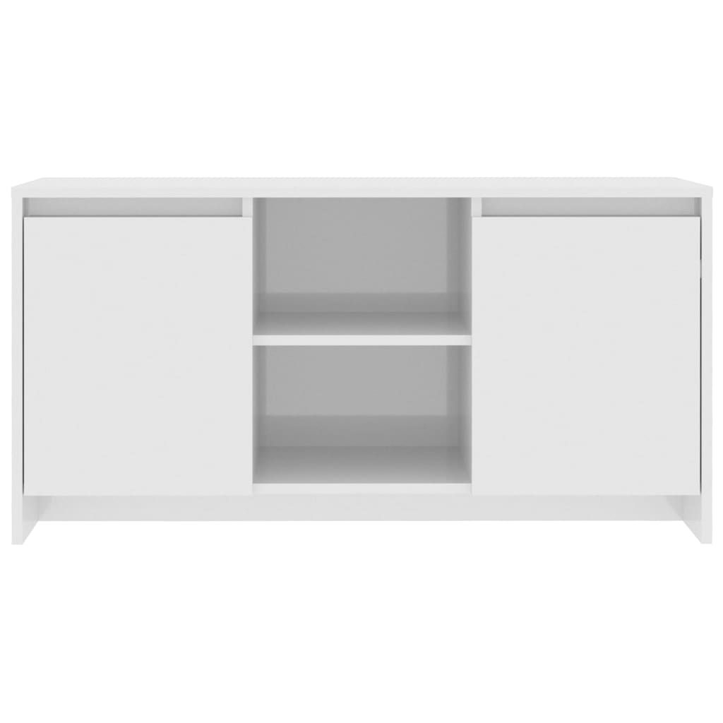 TV Cabinet High Gloss White 102x37.5x52.5 cm Engineered Wood