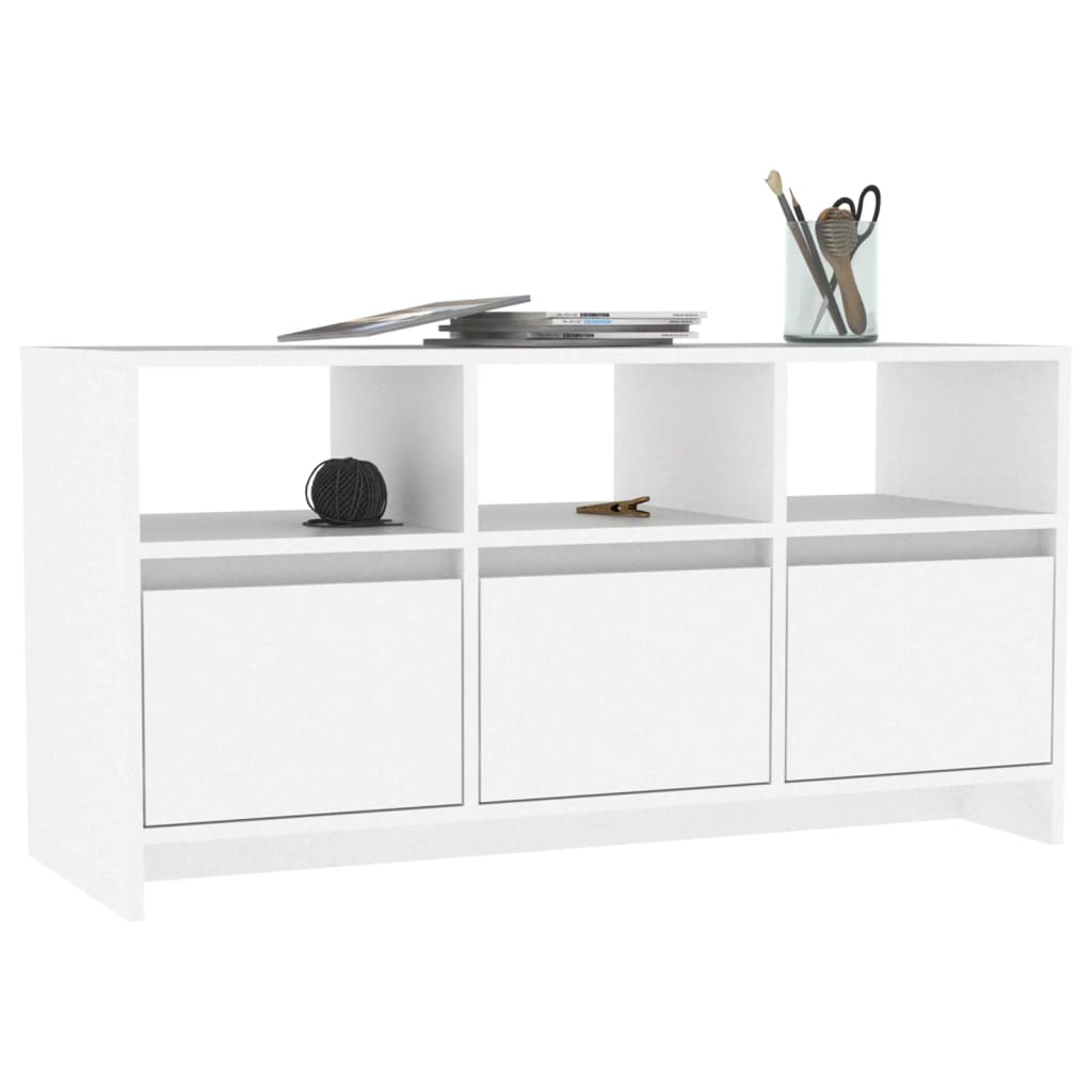 TV Cabinet White 102x37.5x52.5 cm Engineered Wood