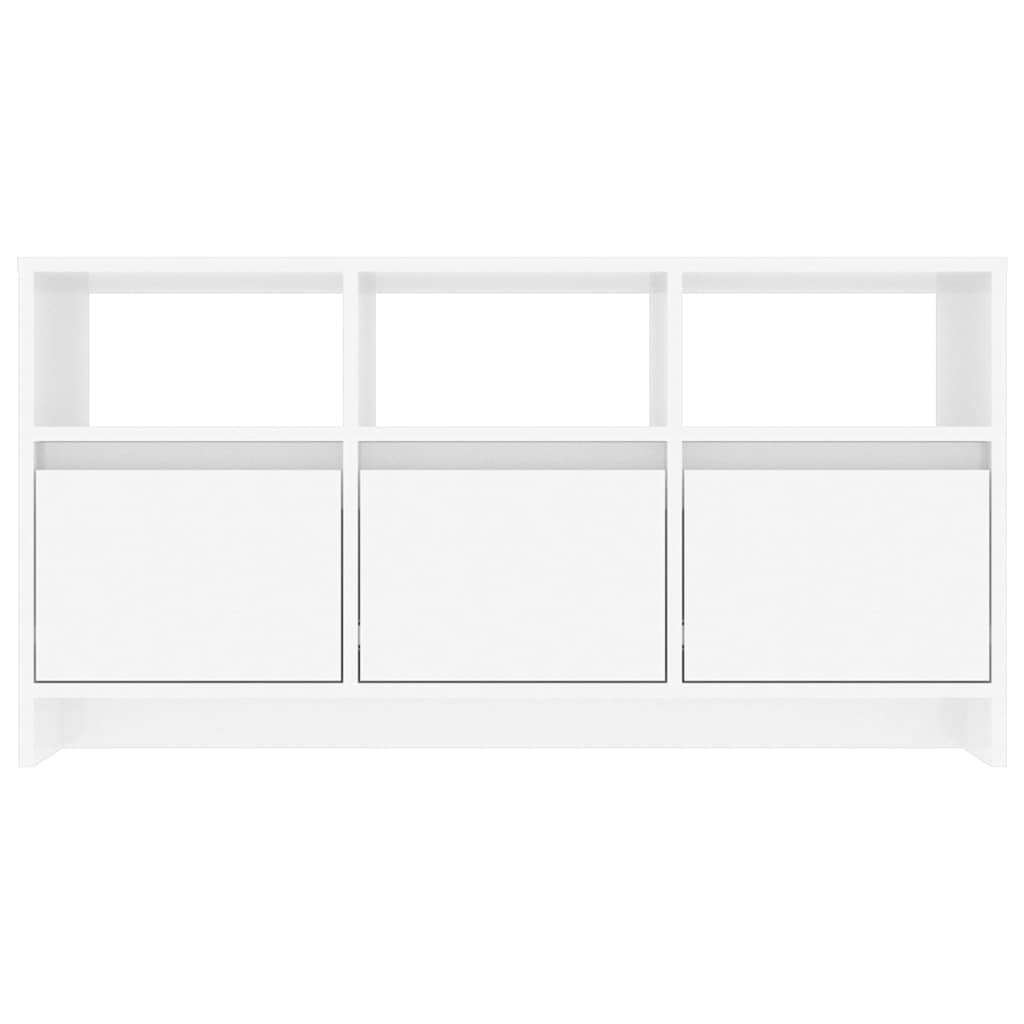 TV Cabinet High Gloss White 102x37.5x52.5 cm Engineered Wood
