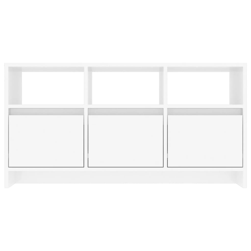 TV Cabinet High Gloss White 102x37.5x52.5 cm Engineered Wood