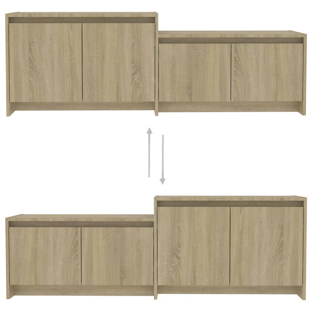 TV Cabinet Sonoma Oak 146.5x35x50 cm Engineered Wood