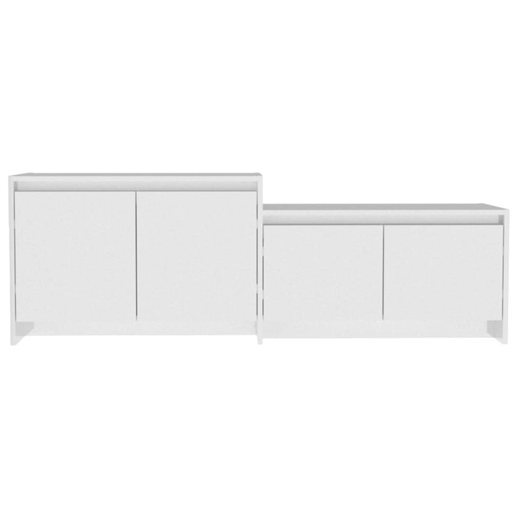 TV Cabinet High Gloss White 146.5x35x50 cm Engineered Wood