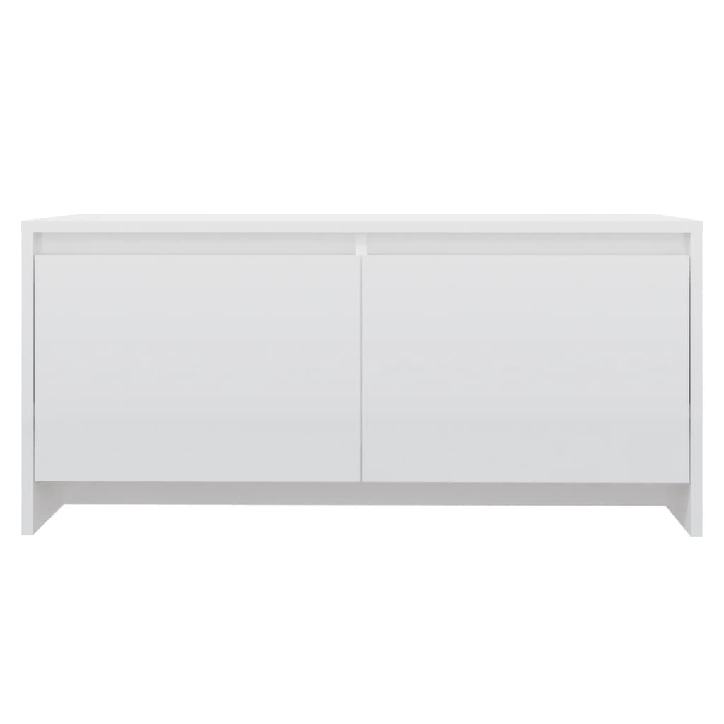 Coffee Table High Gloss White 90x50x41.5 cm Engineered Wood