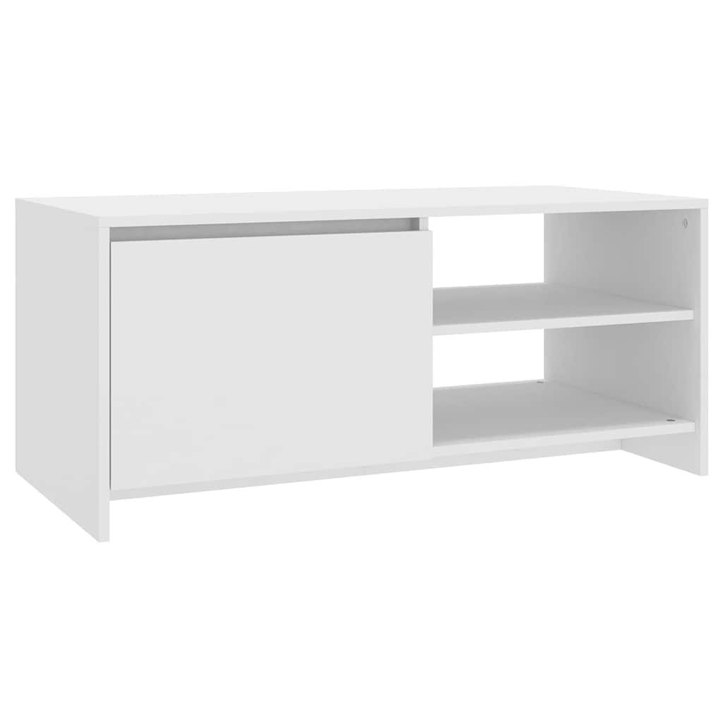 Coffee Table White 102x50x45 cm Engineered Wood