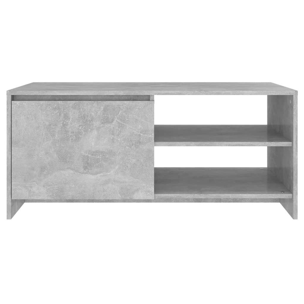 Coffee Table Concrete Grey 102x50x45 cm Engineered Wood