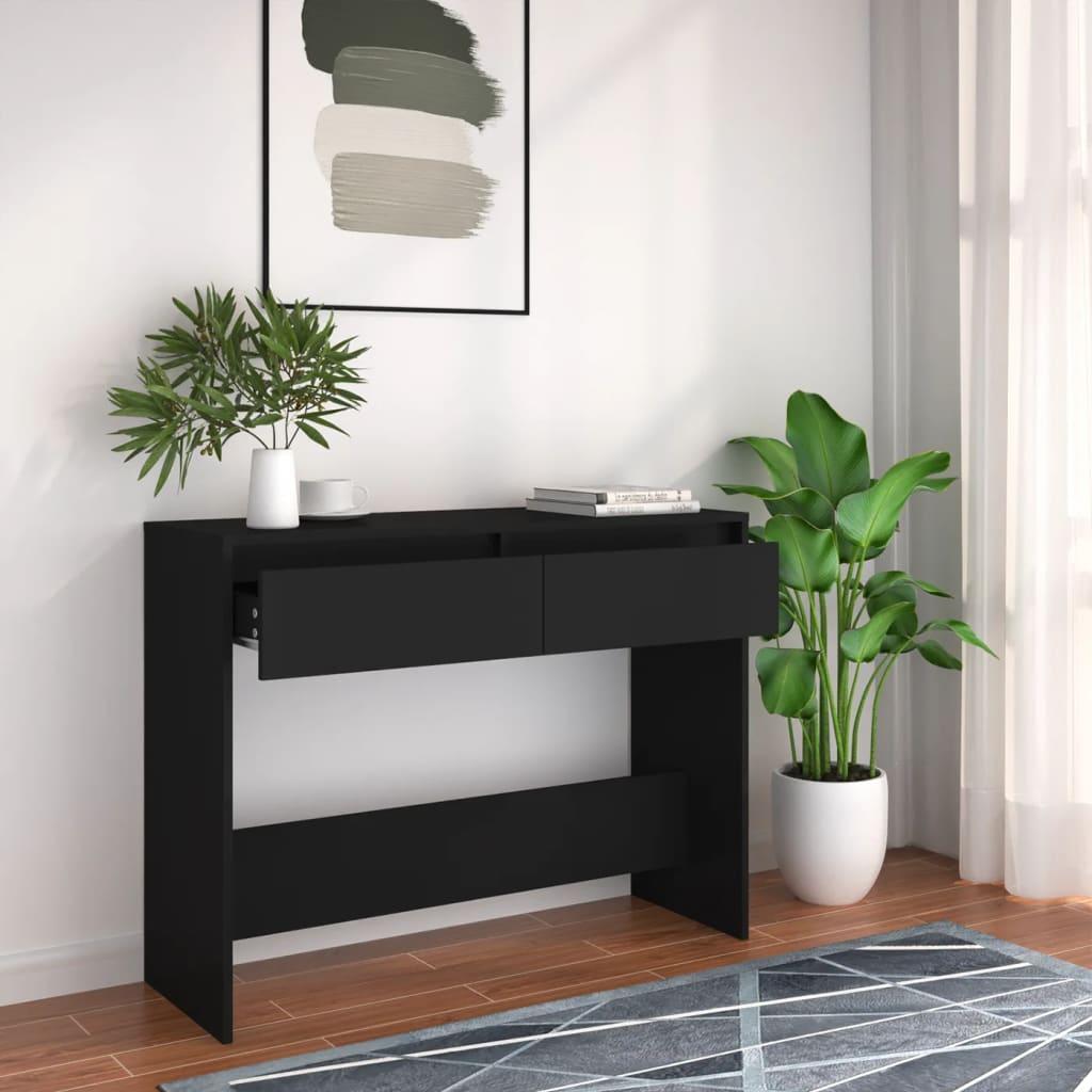 Console Table Black 100x35x76.5 cm Engineered Wood