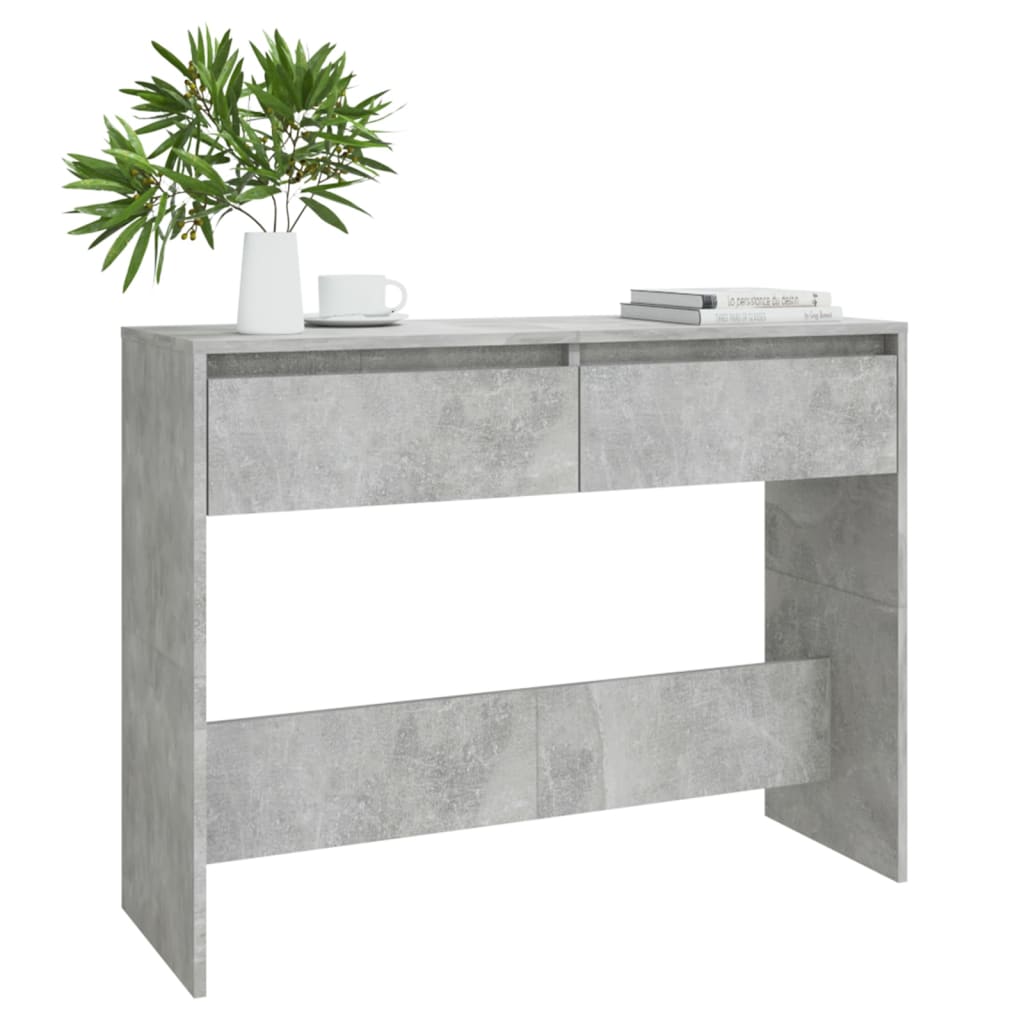 Console Table Concrete Grey 100x35x76.5 cm Engineered Wood