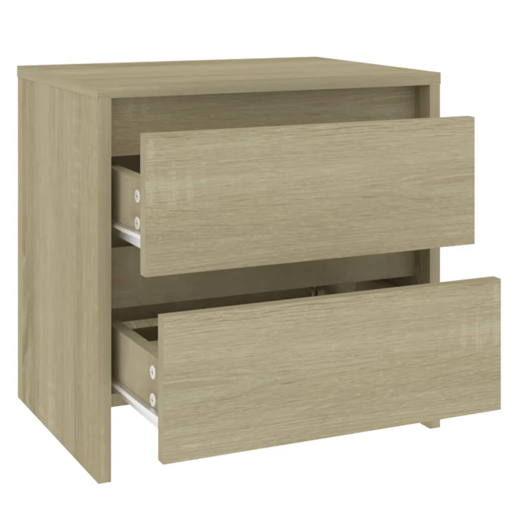 Bedside Cabinets 2 pcs Sonoma Oak 45x34.5x44.5 cm Engineered Wood