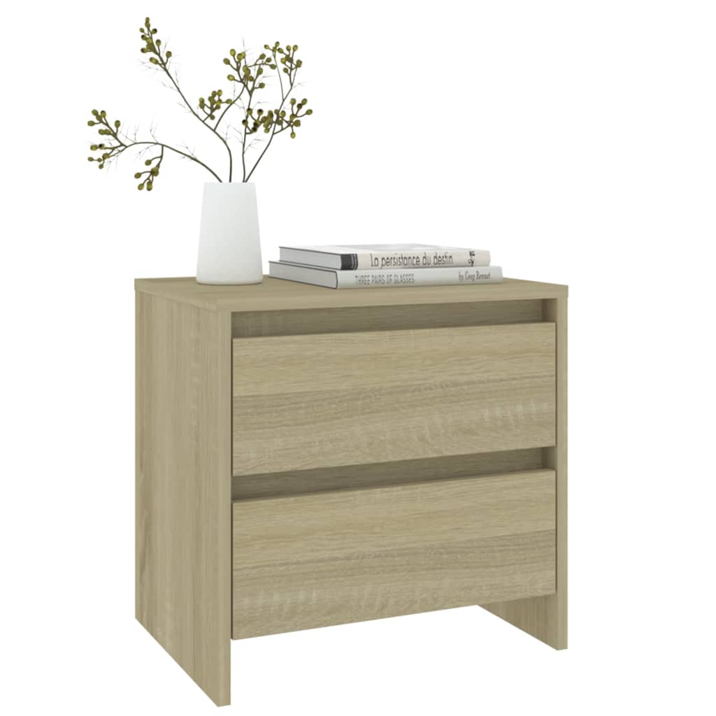 Bedside Cabinets 2 pcs Sonoma Oak 45x34.5x44.5 cm Engineered Wood