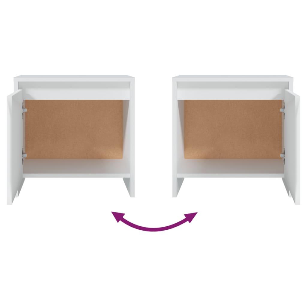 Bedside Cabinet White 45x34x44.5 cm Engineered Wood