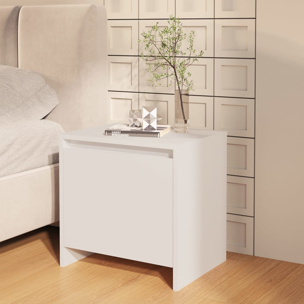 Bedside Cabinets 2 pcs White 45x34x44.5 cm Engineered Wood