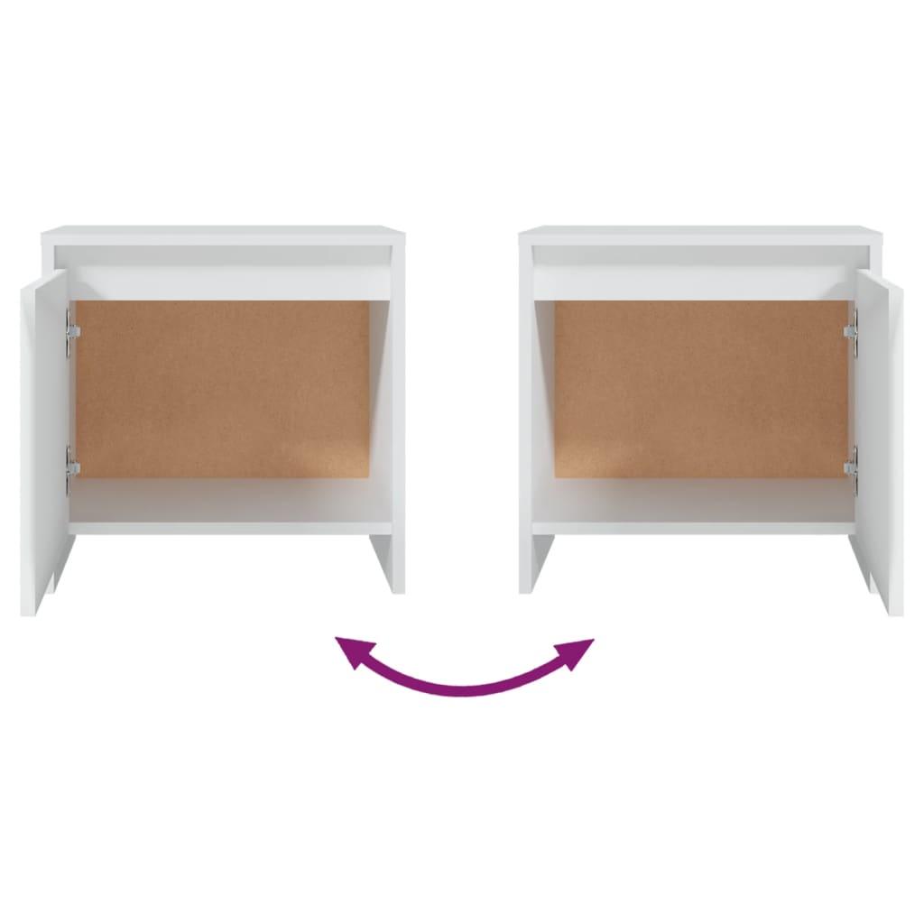 Bedside Cabinets 2 pcs White 45x34x44.5 cm Engineered Wood