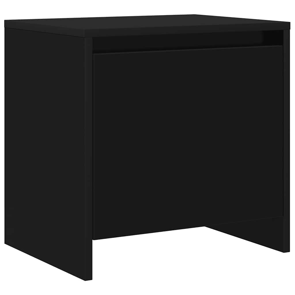 Bedside Cabinet Black 45x34x44.5 cm Engineered Wood