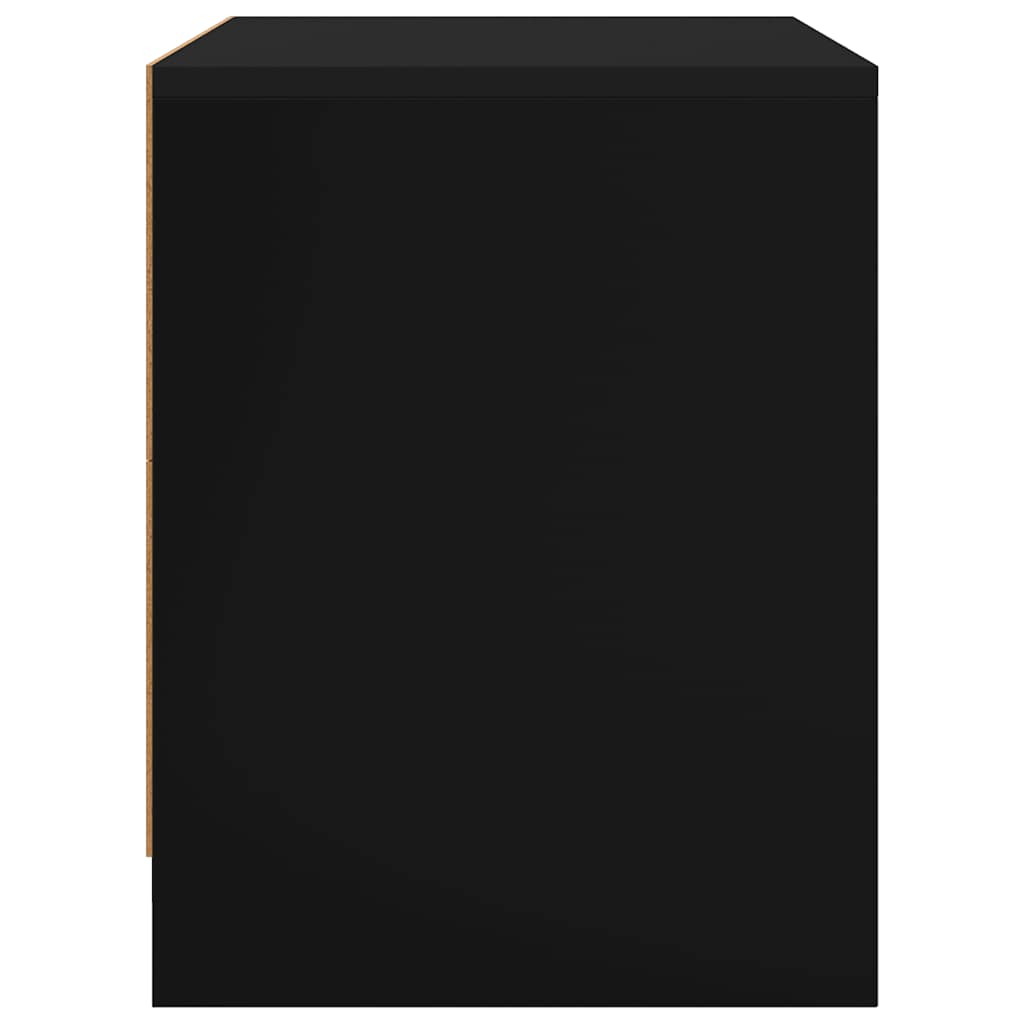 Bedside Cabinet Black 45x34x44.5 cm Engineered Wood