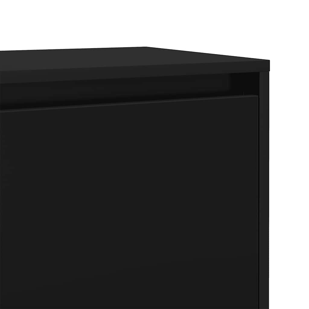 Bedside Cabinet Black 45x34x44.5 cm Engineered Wood