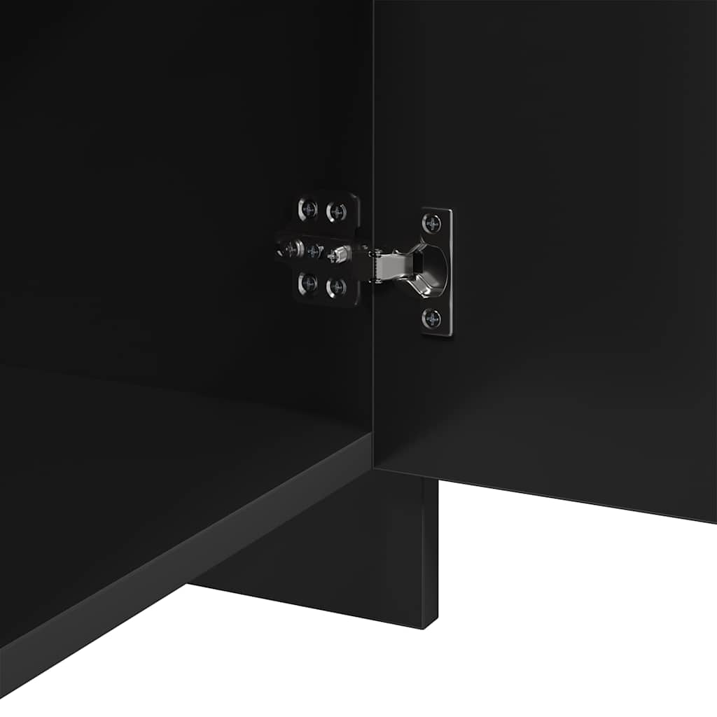 Bedside Cabinet Black 45x34x44.5 cm Engineered Wood