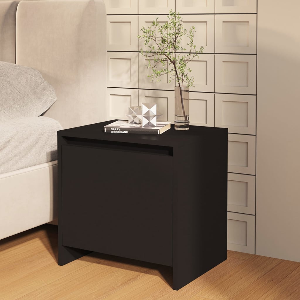 Bedside Cabinets 2 pcs Black 45x34x44.5 cm Engineered Wood