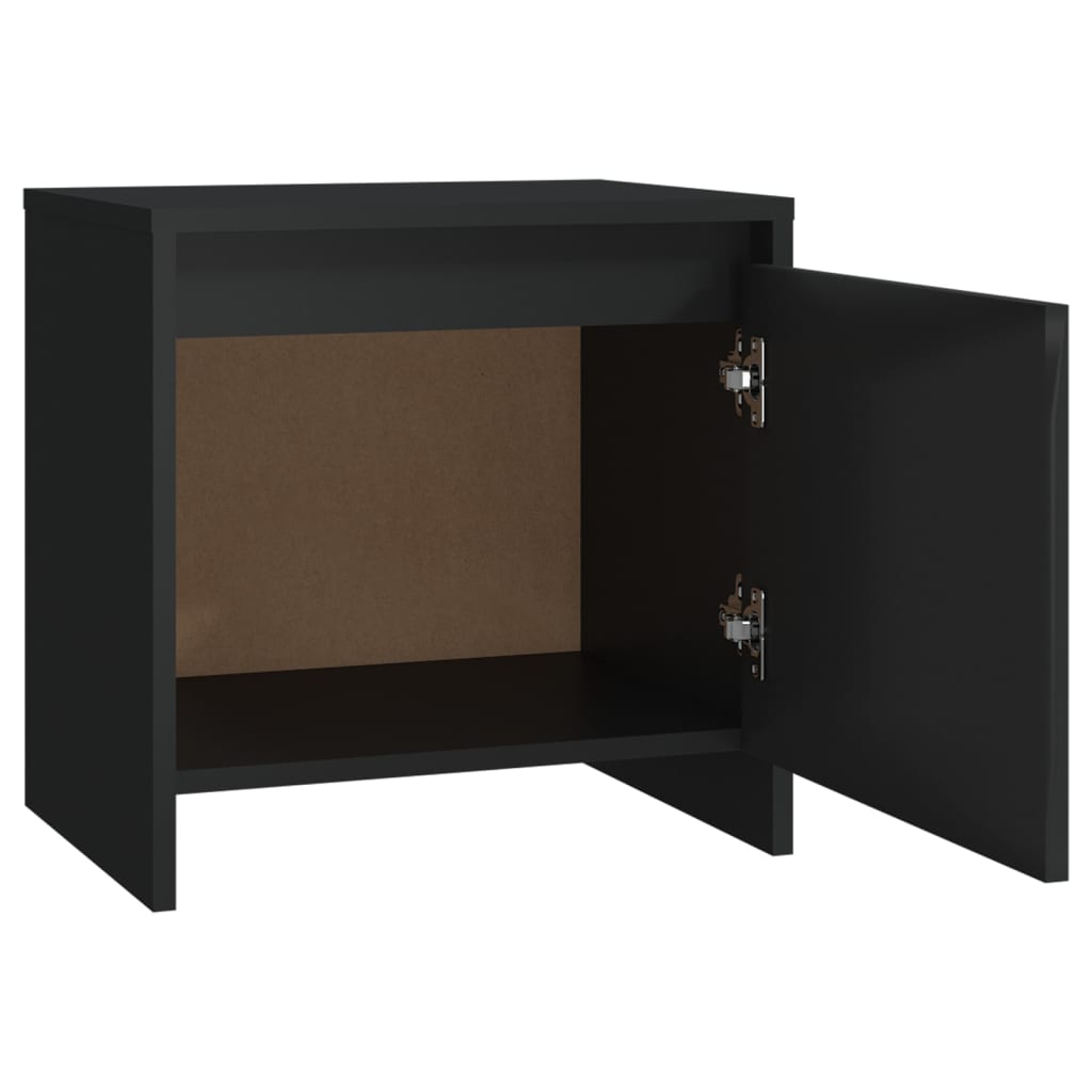 Bedside Cabinets 2 pcs Black 45x34x44.5 cm Engineered Wood