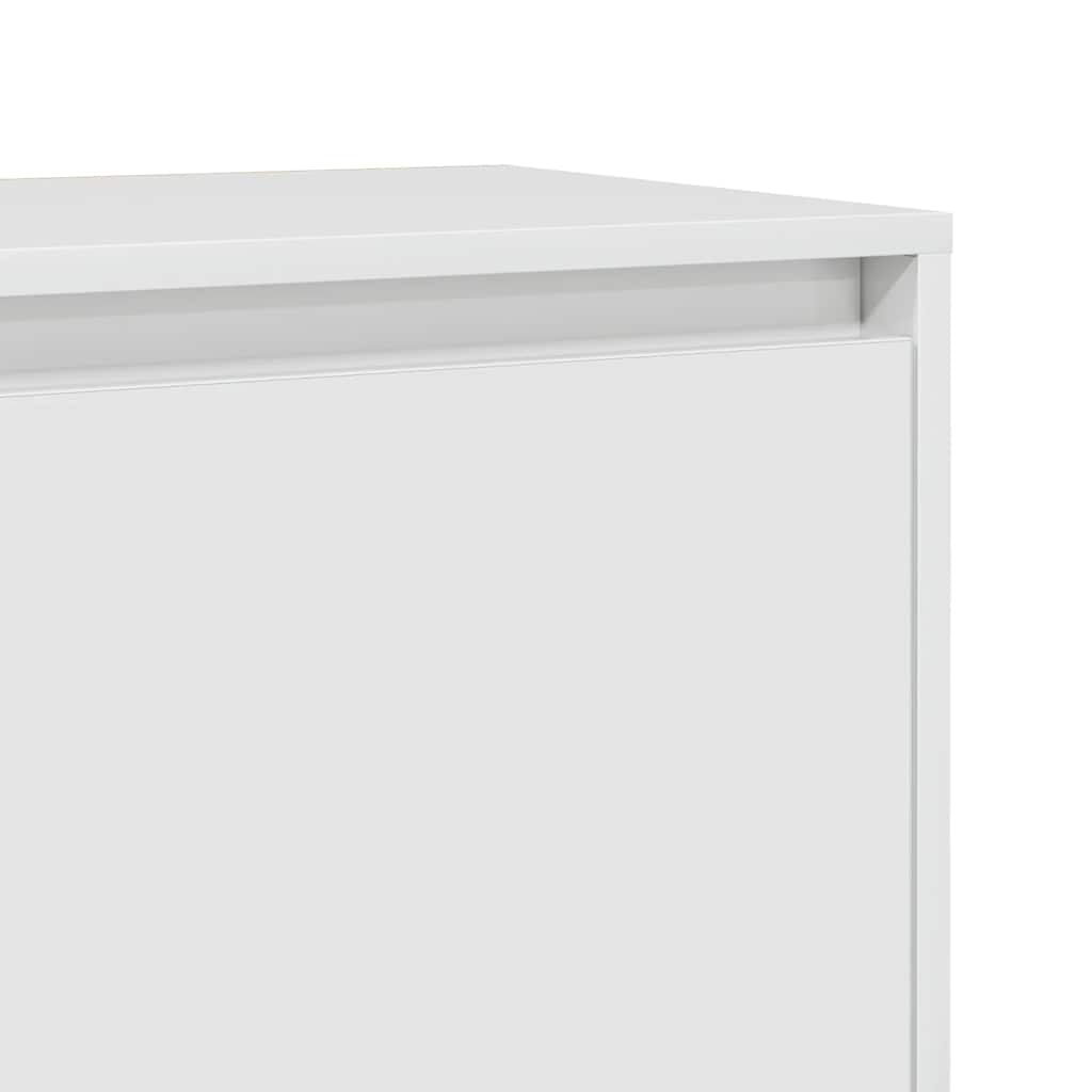 Bedside Cabinet High Gloss White 45x34x44.5 cm Engineered Wood