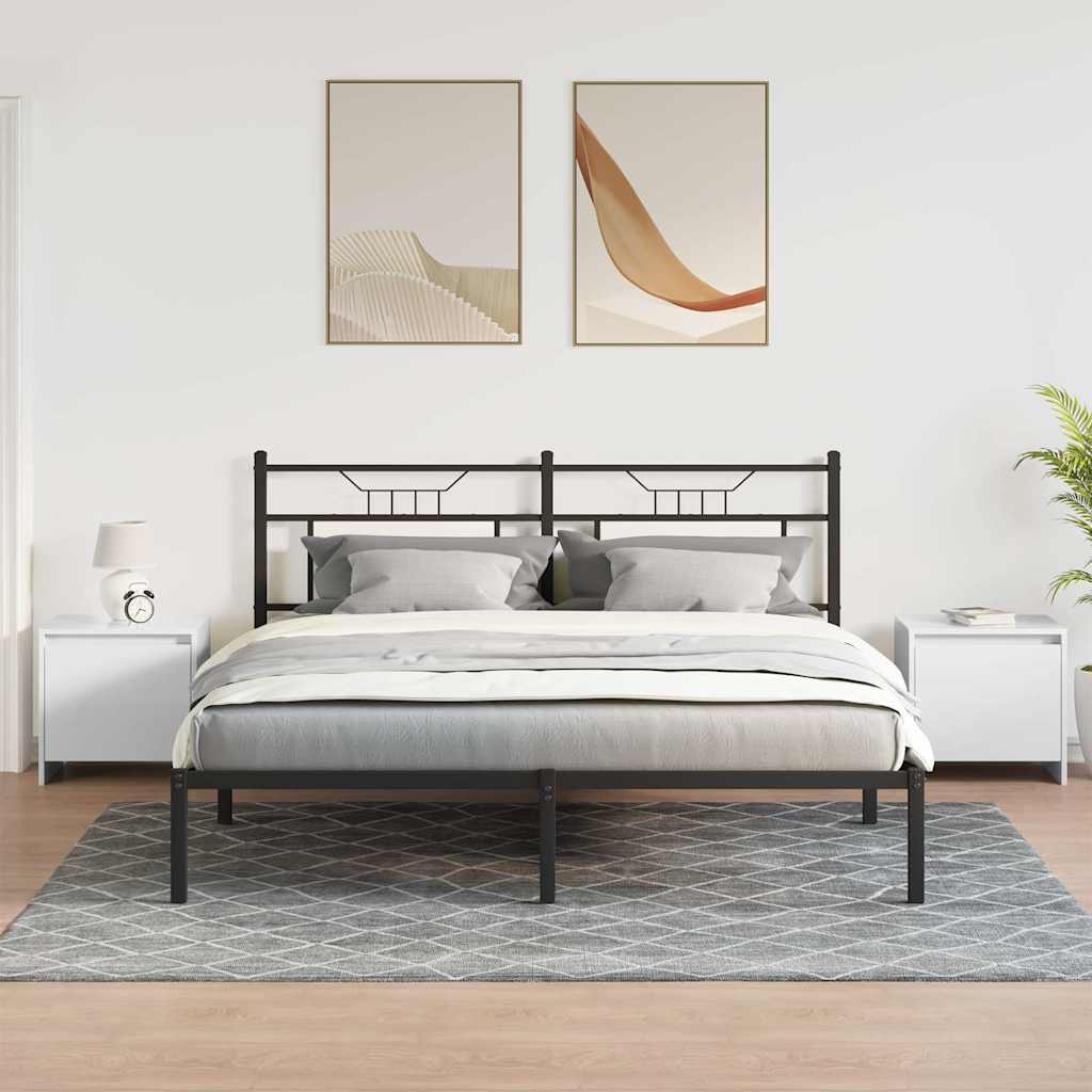 Bedside Cabinets 2 pcs High Gloss White 45x34x44.5 cm Engineered Wood