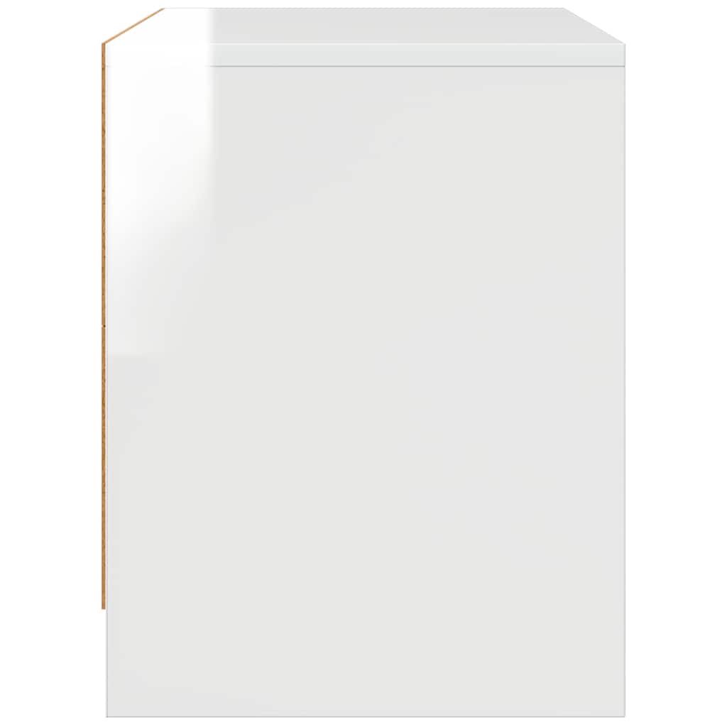 Bedside Cabinets 2 pcs High Gloss White 45x34x44.5 cm Engineered Wood