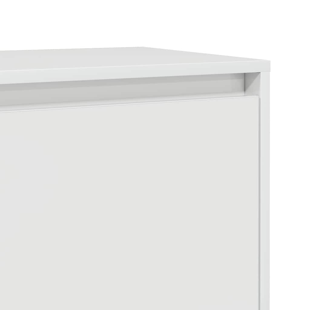 Bedside Cabinets 2 pcs High Gloss White 45x34x44.5 cm Engineered Wood