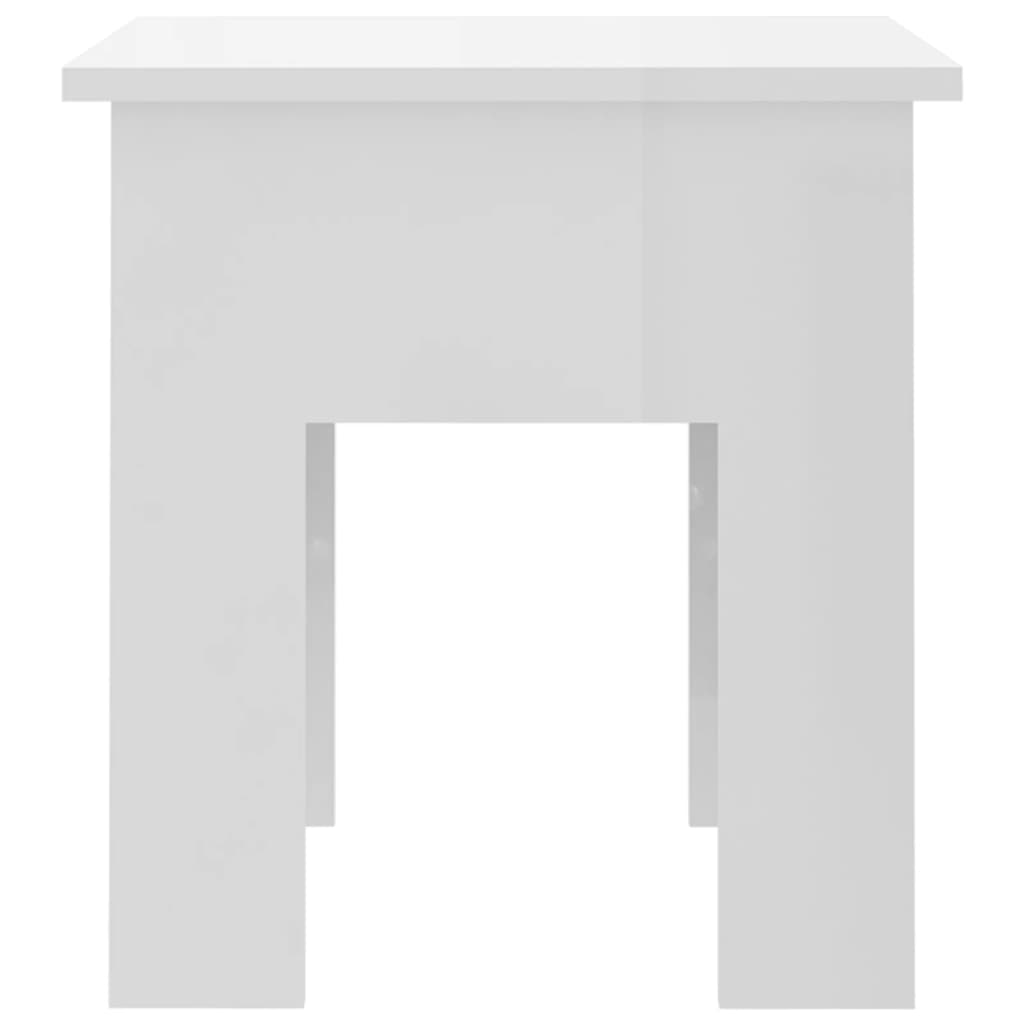 Coffee Table High Gloss White 40x40x42 cm Engineered Wood