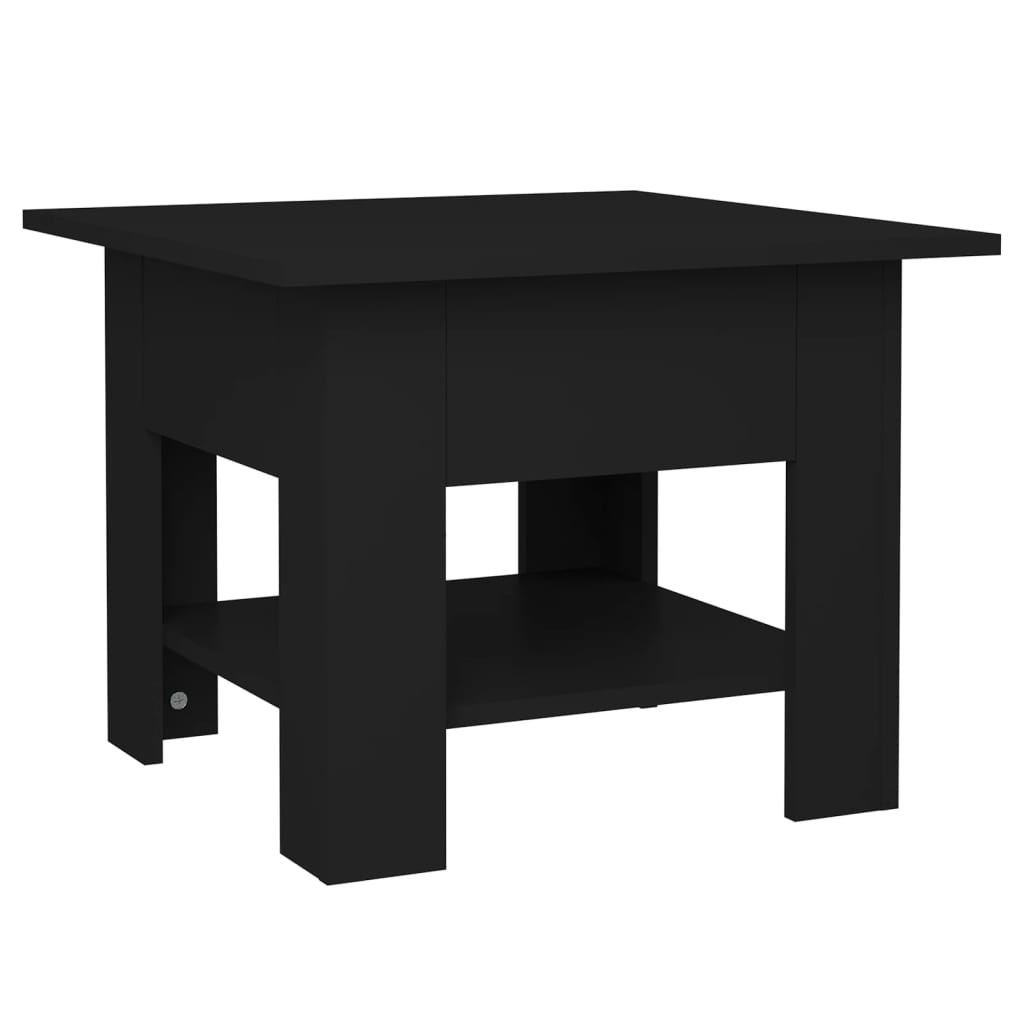 Coffee Table Black 55x55x42 cm Engineered Wood