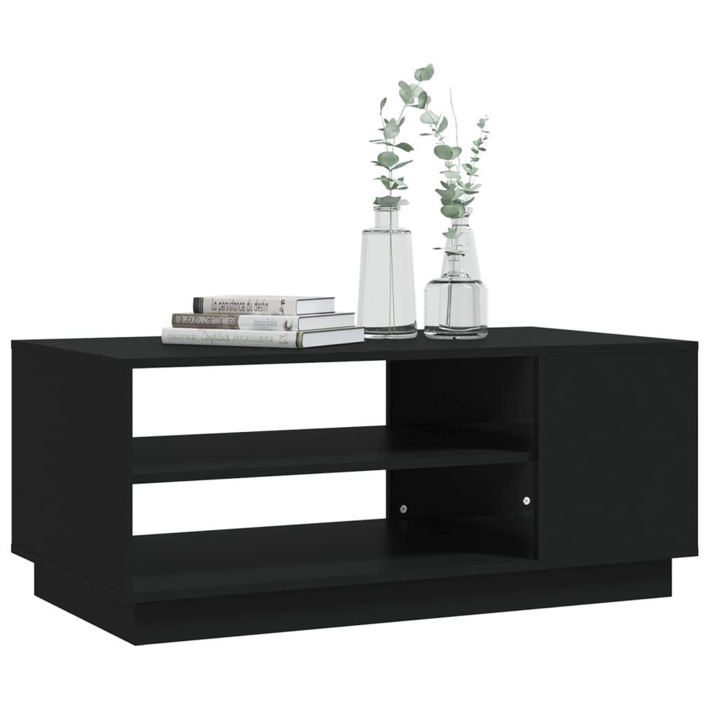 Coffee Table Black 102x55x43 cm Engineered Wood