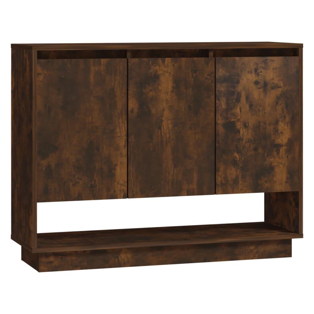 Sideboard Smoked Oak 97x31x75 cm Engineered Wood