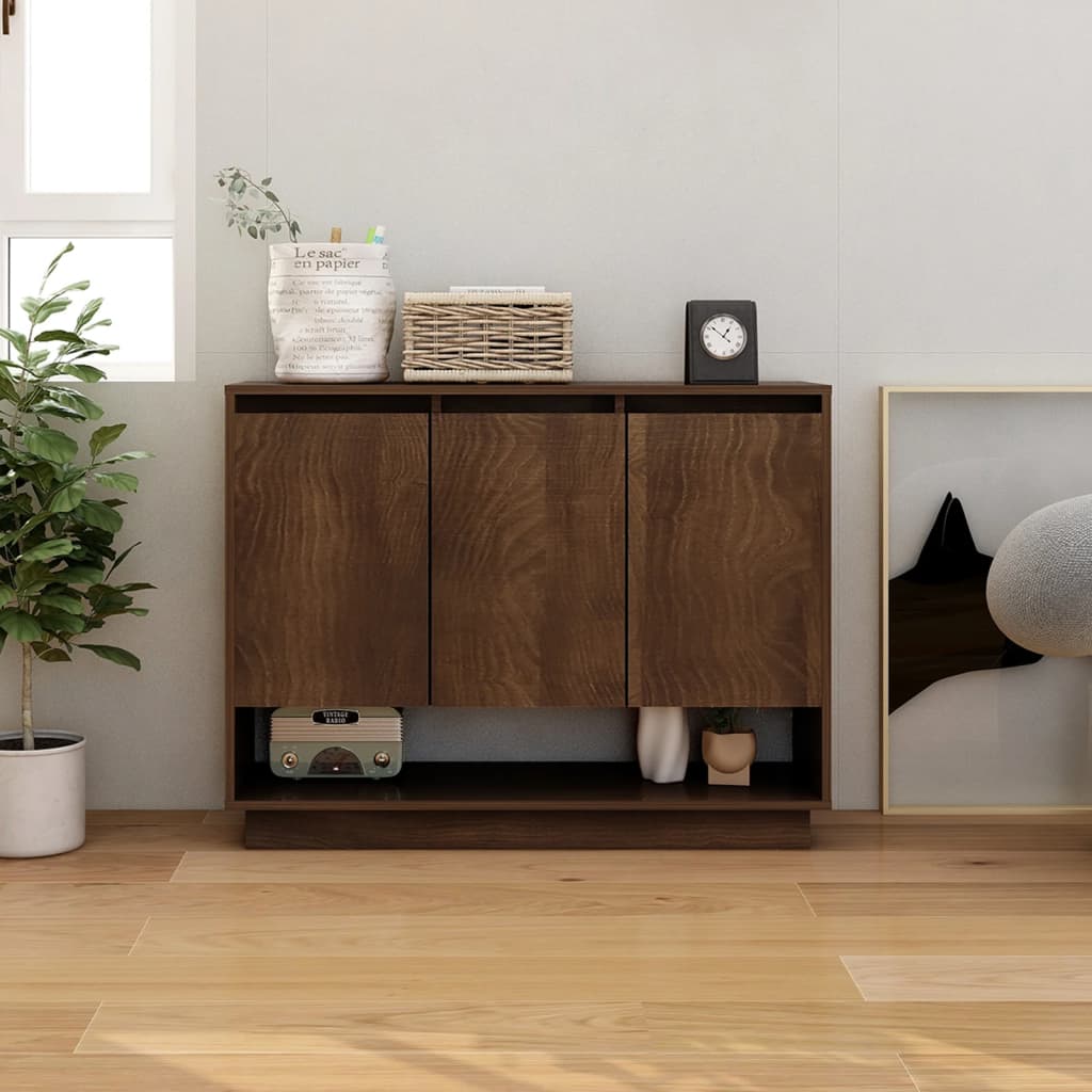 Sideboard Brown Oak 97x31x75 cm Engineered Wood