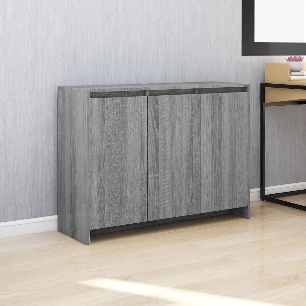 Sideboard Grey Sonoma 102x33x75 cm Engineered Wood