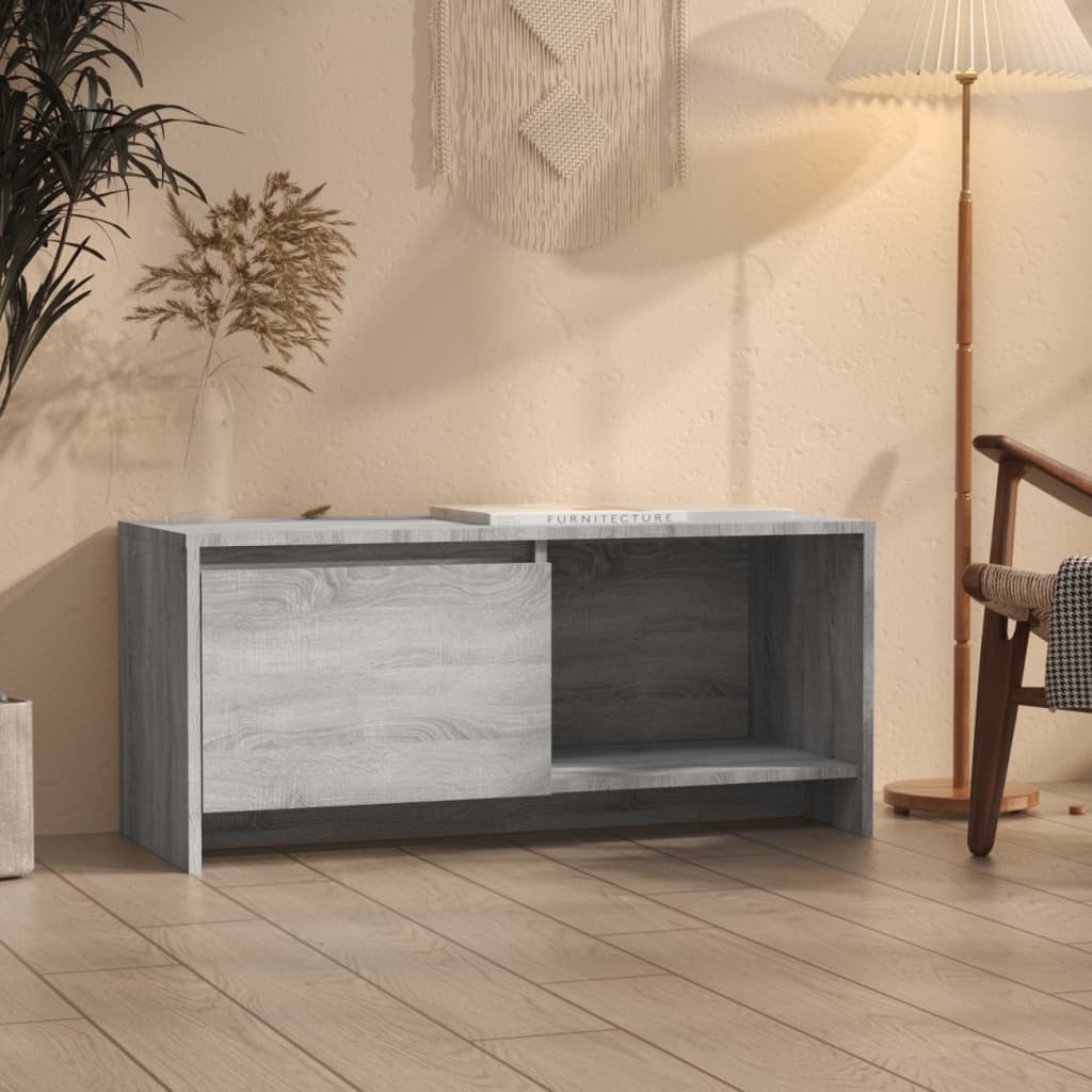 TV Cabinet Grey Sonoma 90x35x40 cm Engineered Wood