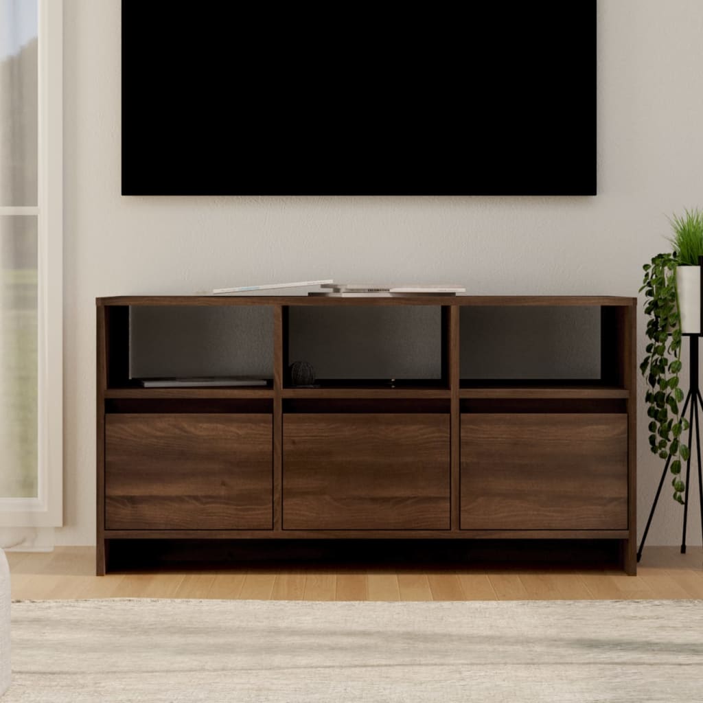 TV Cabinet Brown Oak 102x37.5x52.5 cm Engineered Wood