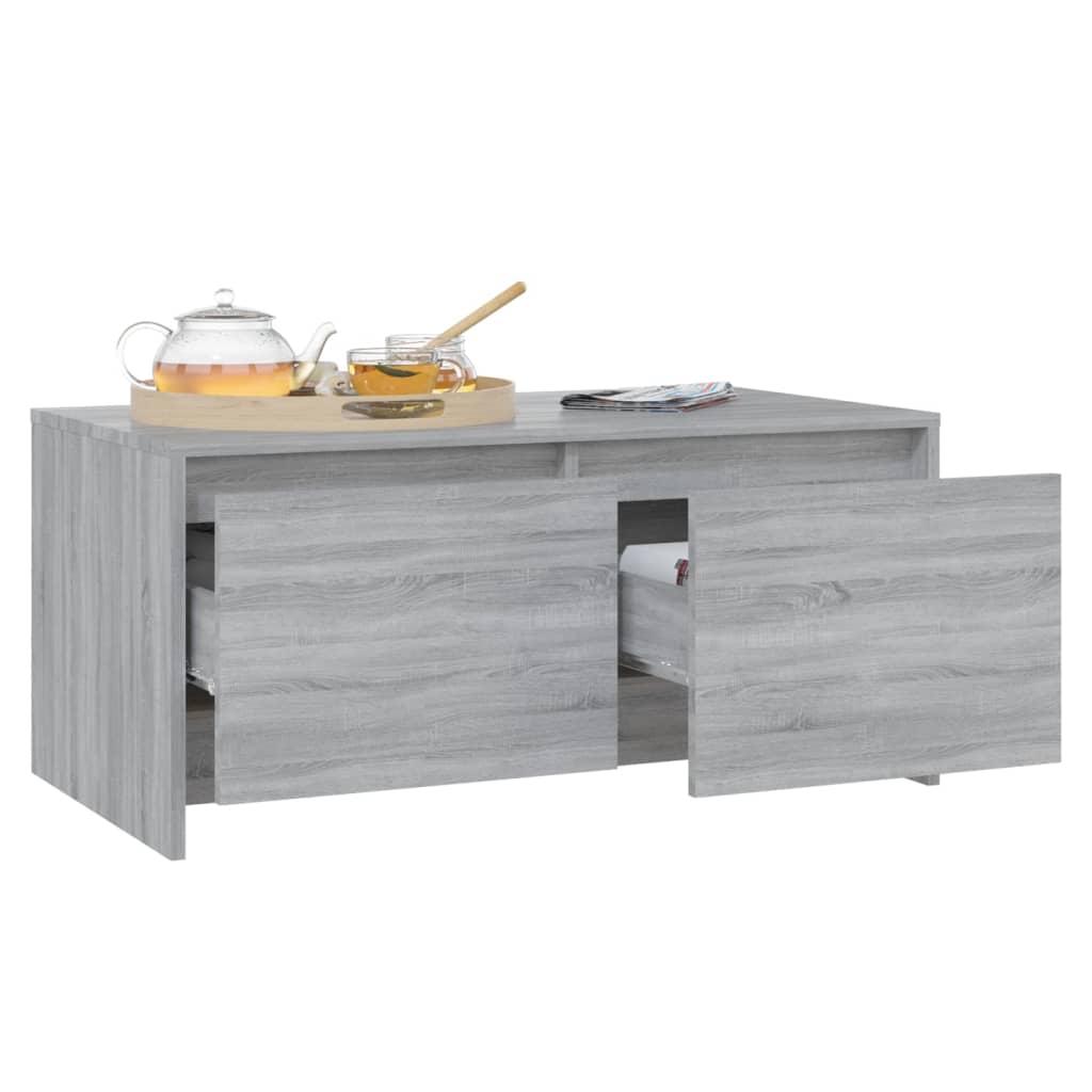 Coffee Table Grey Sonoma 90x50x41.5 cm Engineered Wood